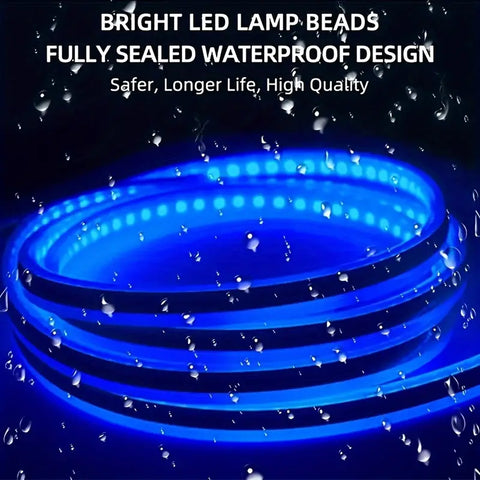Car LED Hood Penetrating Lights, Upgrade Your Vehicle, with 12V 10W IP68 180cm/70.86in, Dynamic Light, Atmosphere Decorative Lights