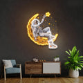 Astronaut on the Moon LED Graphic Acrylic Neon