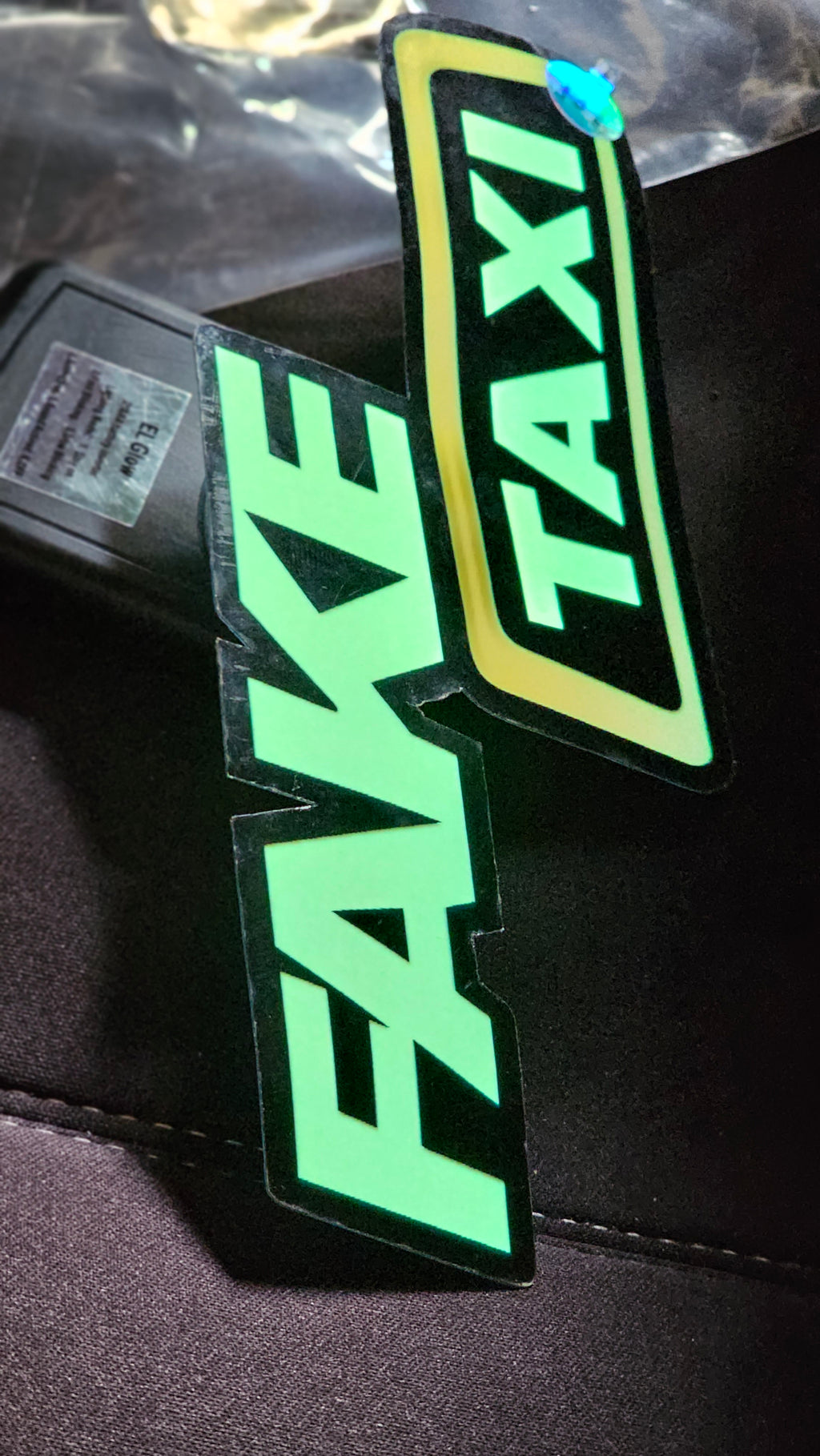 Fake Taxi LED Glow Electric Light Sticker