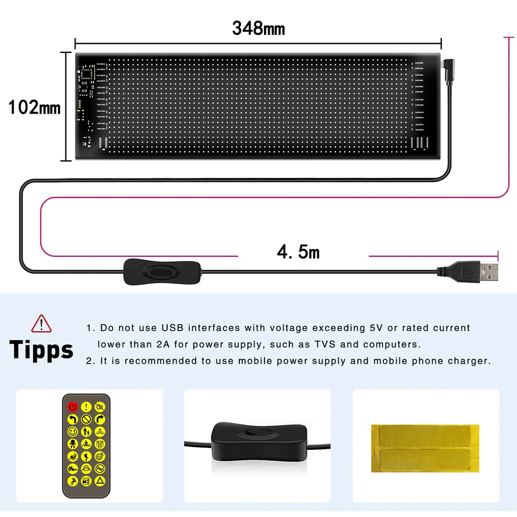 Endless Weekends LED Matrix Flex Car Sign