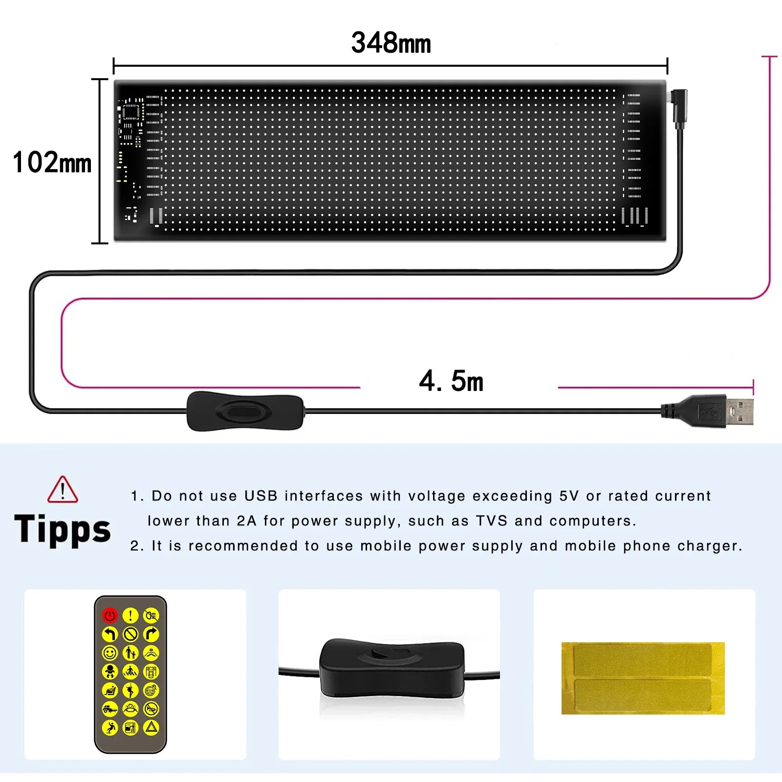 Endless Weekends LED Matrix Flex Car Sign