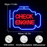 Check Engine Car NEON Light