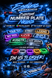 Custom Number Plate LED Neon