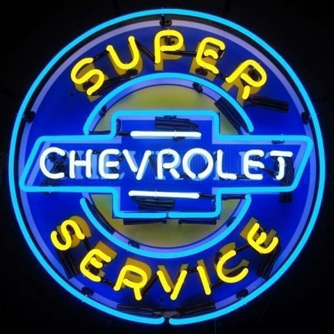 SUPER CHEVY SERVICE NEON SIGN